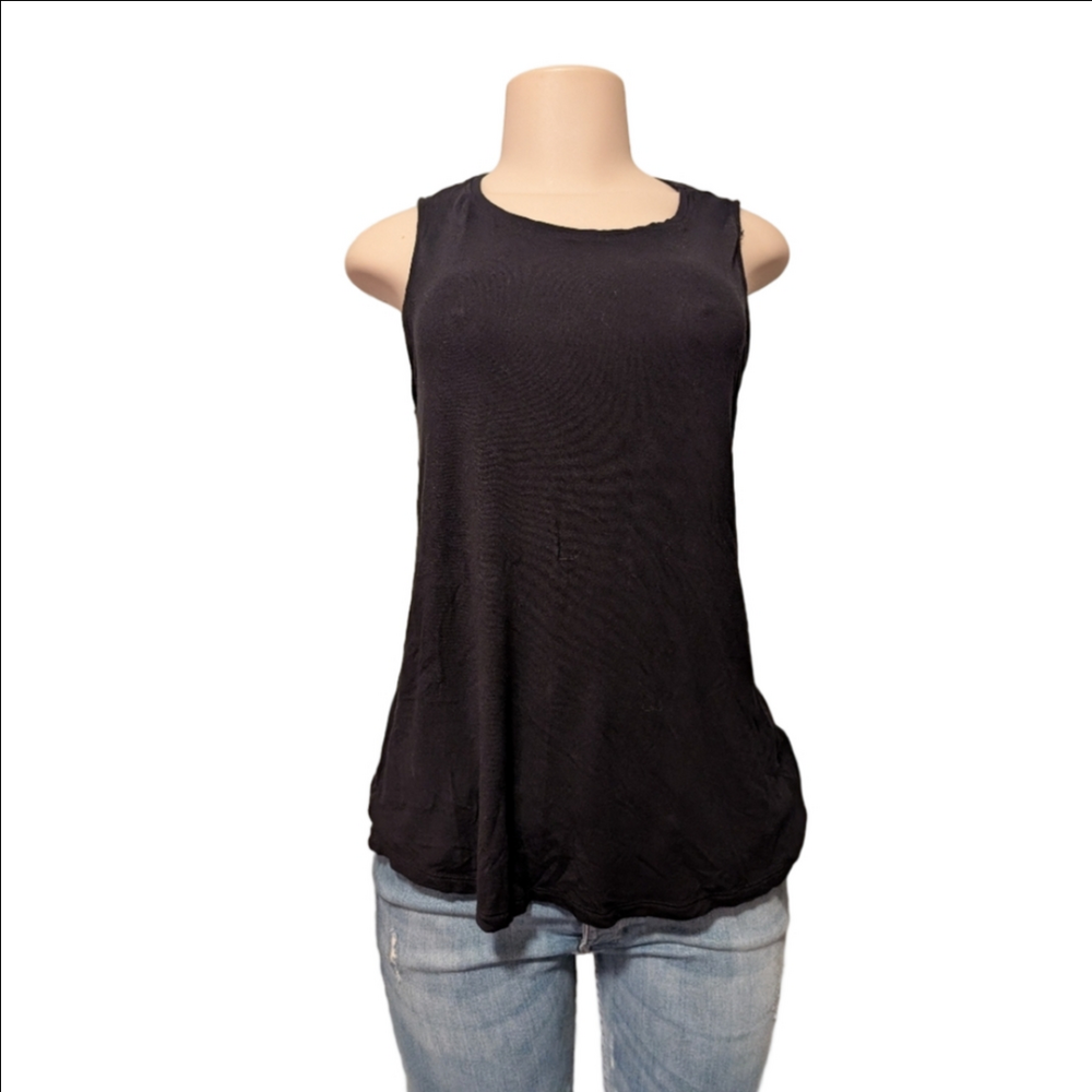 Justice Juniors Black Sleeveless Tank Top SiE Large